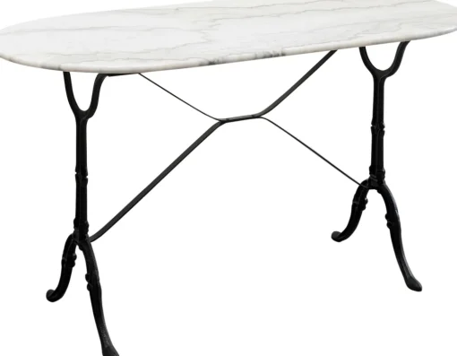 KARE Bistrotisch Kaffeehaus Oval Weiß 120x60cm Fashion