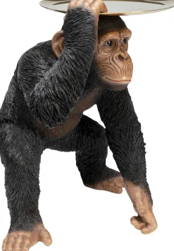KARE Deko Figur Butler Playing Chimp Schwarz 52cm Outlet