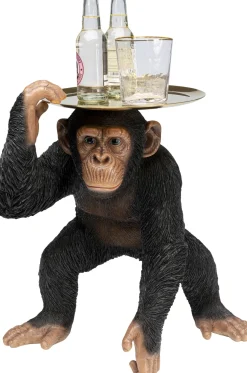 KARE Deko Figur Butler Playing Chimp Schwarz 52cm Outlet