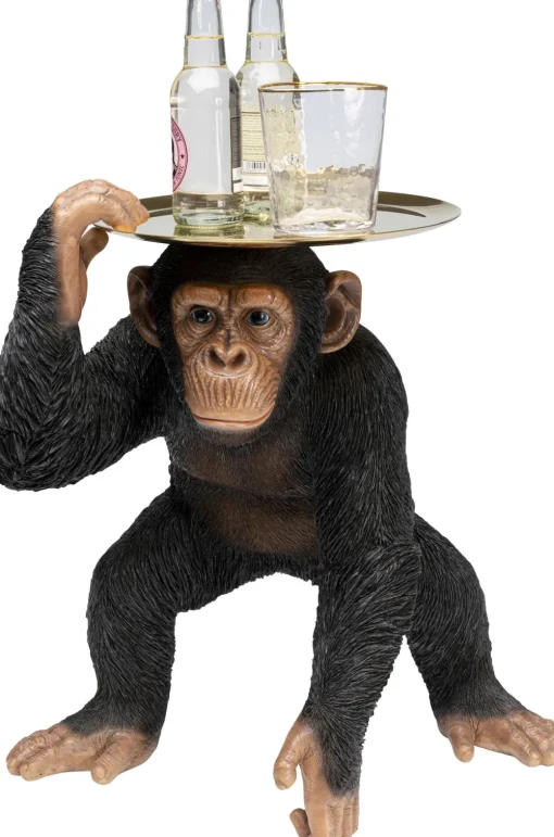 KARE Deko Figur Butler Playing Chimp Schwarz 52cm Outlet