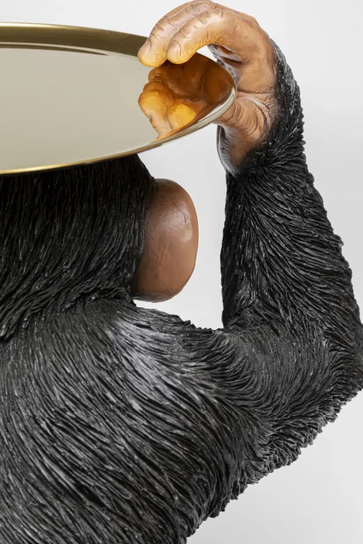 KARE Deko Figur Butler Playing Chimp Schwarz 52cm Outlet