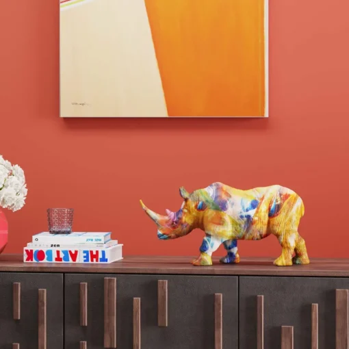 KARE Deko Figur Colored Rhino 17cm Online