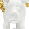 KARE Deko Figur Flower Pig Weiß 21cm Clearance
