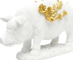 KARE Deko Figur Flower Pig Weiß 21cm Clearance