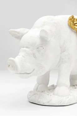 KARE Deko Figur Flower Pig Weiß 21cm Clearance