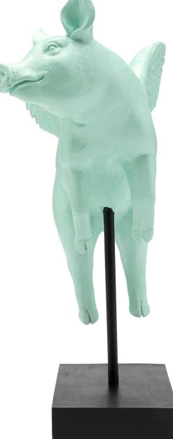 KARE Deko Figur Flying Pig Türkis 29cm Clearance