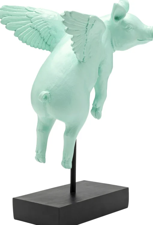 KARE Deko Figur Flying Pig Türkis 29cm Clearance