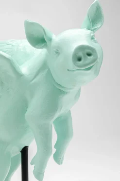 KARE Deko Figur Flying Pig Türkis 29cm Clearance