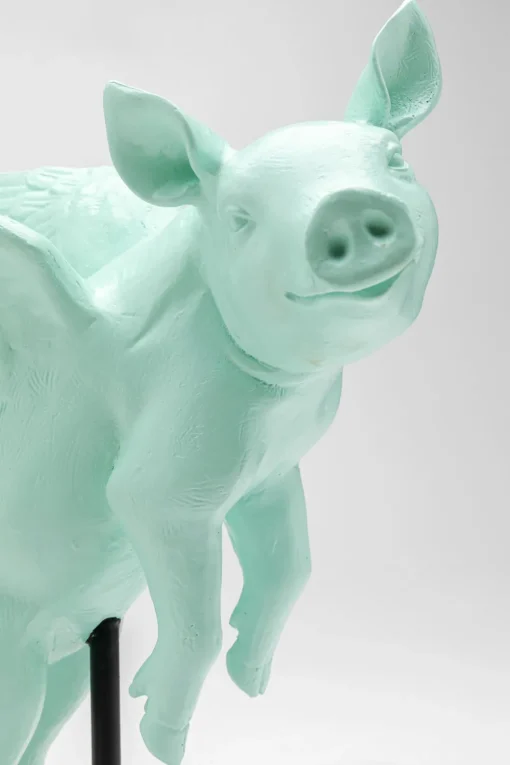 KARE Deko Figur Flying Pig Türkis 29cm Clearance