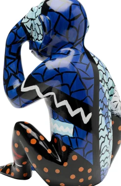 KARE Deko Figur Graffiti Monkey Blau 39cm New