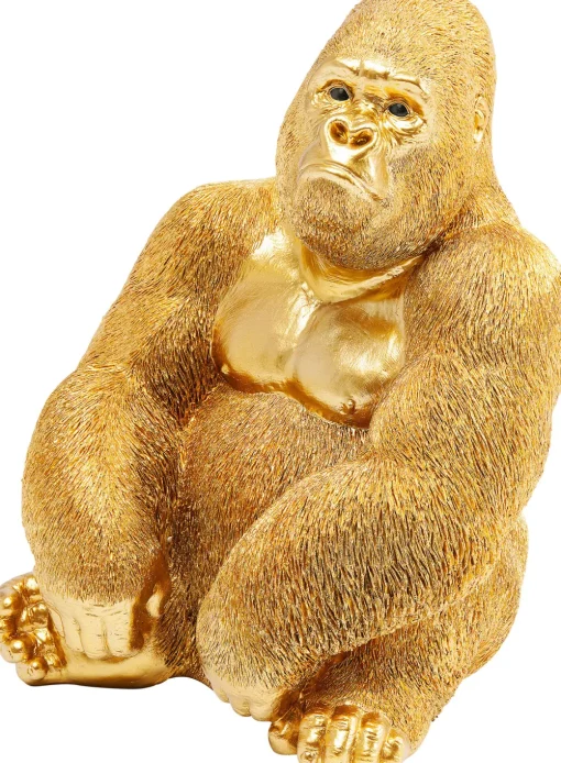 KARE Deko Figur Monkey Gorilla Side Medium Gold 39cm Outlet