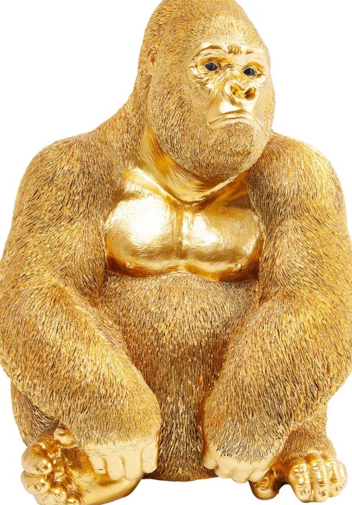 KARE Deko Figur Monkey Gorilla Side Medium Gold 39cm Outlet