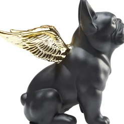 KARE Deko Figur Sitting Angel Dog Gold-Schwarz Discount