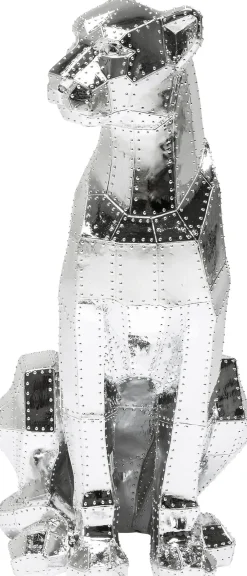 KARE Deko Figur Sitting Cat Rivet Chrome 82cm Best