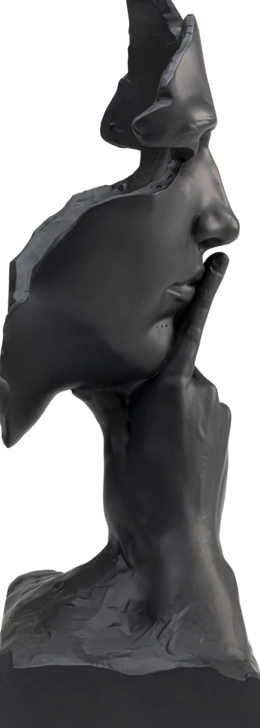 KARE Deko Objekt Quiet Face Schwarz 31cm Online