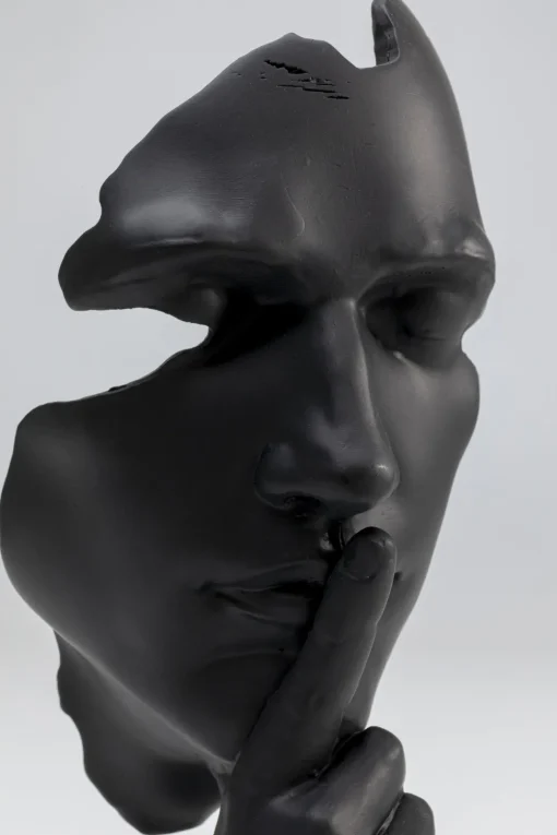 KARE Deko Objekt Quiet Face Schwarz 31cm Online