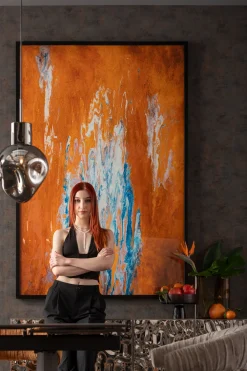 KARE Gerahmtes Bild Artistas Orange 120x180cm New