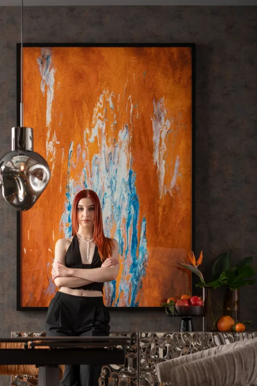 KARE Gerahmtes Bild Artistas Orange 120x180cm New