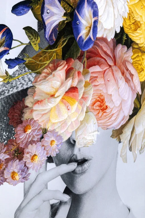KARE Gerahmtes Bild Flower Lady Pastell 117x154cm Hot