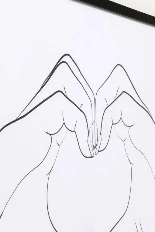 KARE Gerahmtes Bild Heart Hands 103x73cm Fashion
