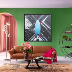 KARE Gerahmtes Bild Skyline Skater 149x149cm Sale