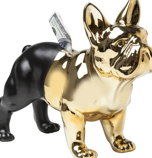 KARE Spardose Bulldog Gold-Schwarz Clearance