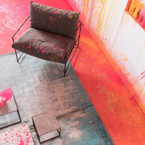 KARE Teppich Abstract Hellblau 170x240cm Online