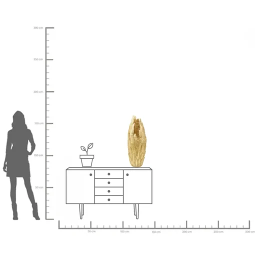 KARE Vase Feathers Gold 80 Online