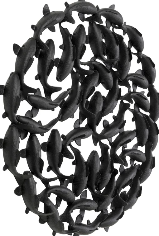KARE Wandobjekt School of Koi Schwarz Ø160cm Online