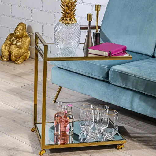 KARE Wasserglas Diamond Gold Rim Clearance