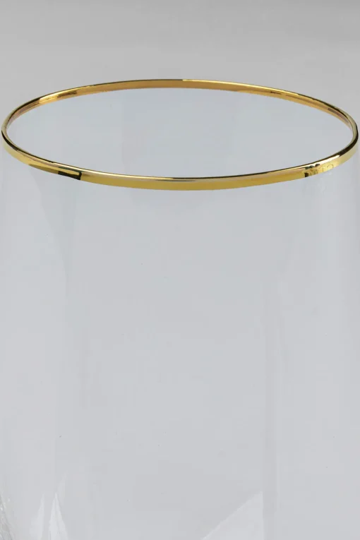 KARE Wasserglas Diamond Gold Rim Clearance